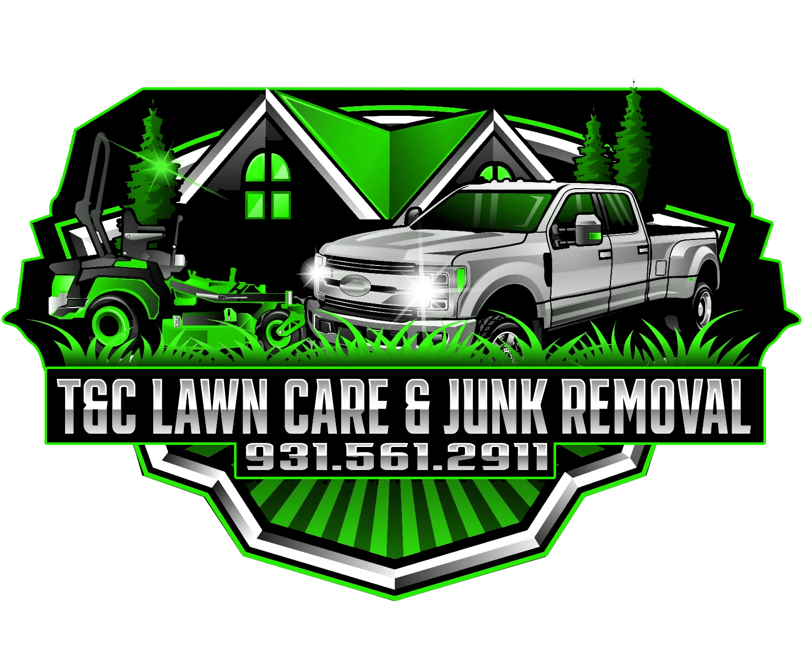 T&C Lawn Care & Junk Removal Logo